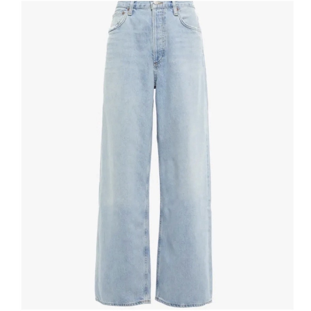 Anthropologie GREY LAB LOS ANGELES High Waist Wide Leg Jeans Light Wash Size 28